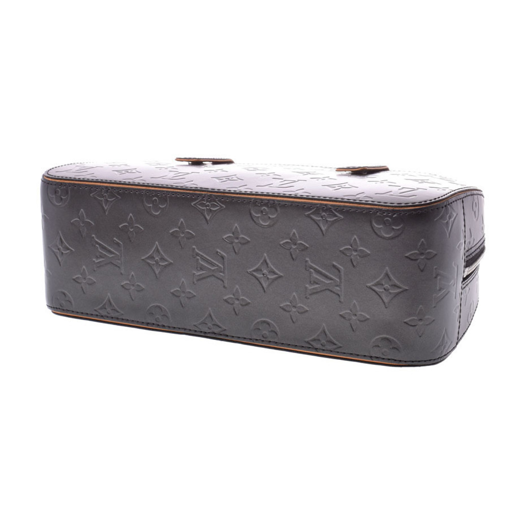 Louis Vuitton Leather Shelton Black Matte Monogram Handbag - Picture 5 of 11